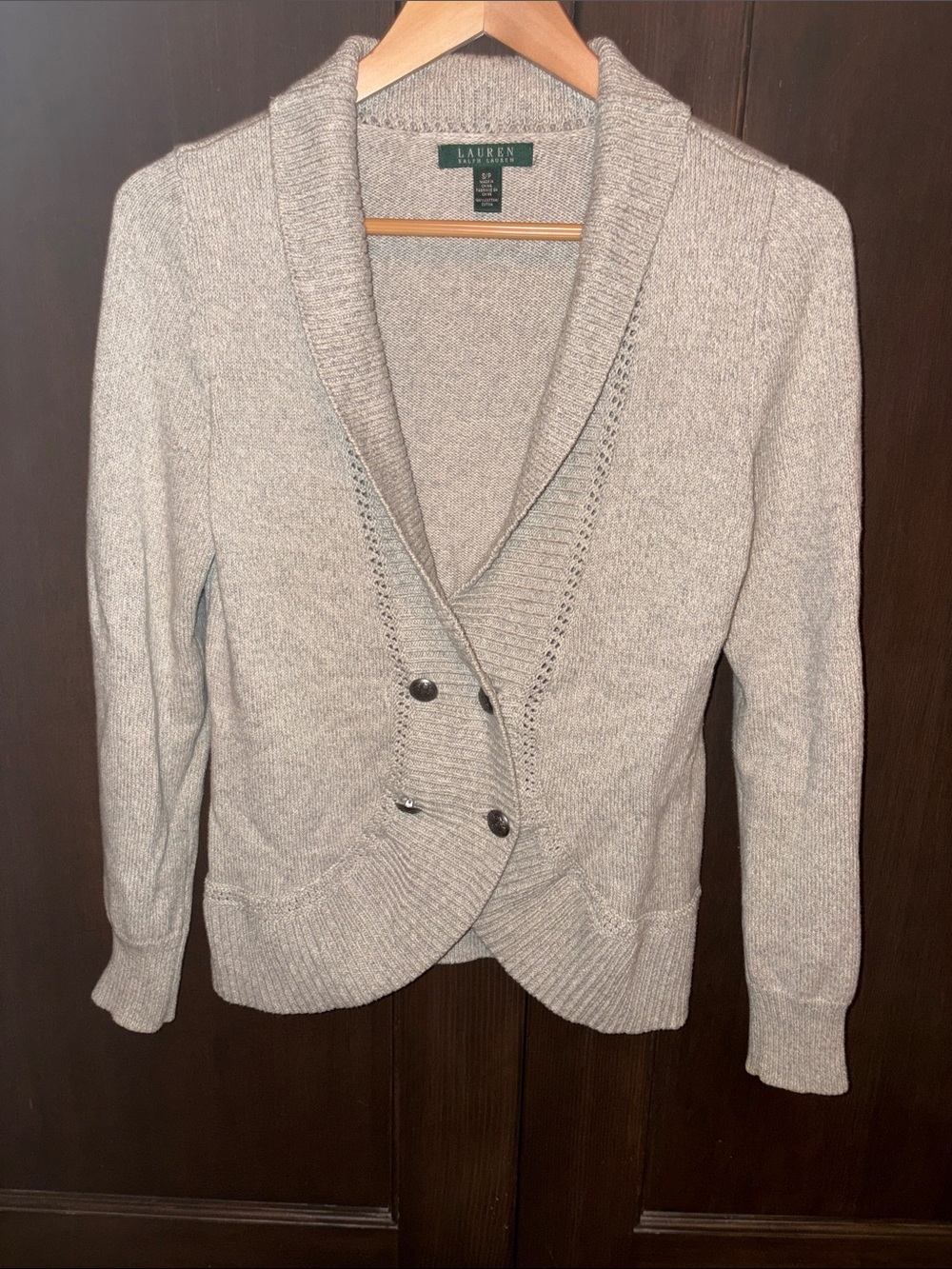 Lauren Ralph Lauren Shawl-Collar Button Sweater